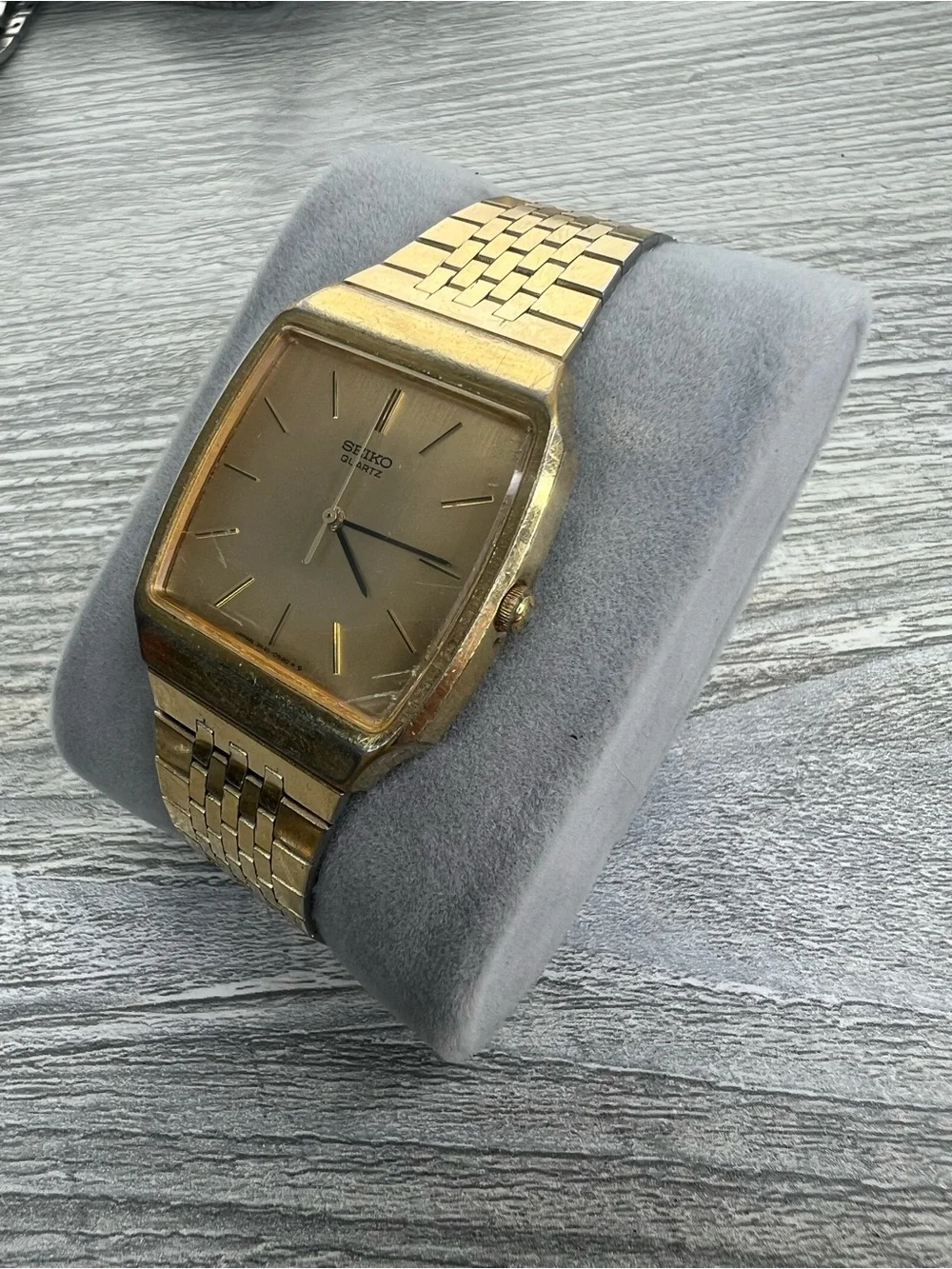 Seiko Gold-Tone Square Dial Men's Quartz Watch